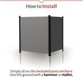 thumbnail image 6 of Enclo Lincoln Charcoal Color Outdoor No Dig WoodTek Vinyl Privacy Screen Enclosure for Garbage Bins and Air Conditioners (42in x 42in - 2 panels), 6 of 11