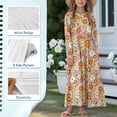 thumbnail image 6 of DISNIMO Colorful Flower Daisy for Kids Girls Party Dresses Size 13--14 Long Sleeve Girls Fall Dress Girl Clothes Long Sleeve Girls Dresses Kids Frocks Girls Long Swing Dress with Pockets, 6 of 7