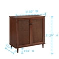 thumbnail image 4 of Art Leon Home Sideboard Buffet Cabinet Rattan Decoration Wood Finish Brown, 4 of 8