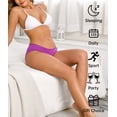 thumbnail image 6 of CF Cotton Underwear for Women Organic Cotton Stretch Bikini Panties Low Rise Hipster Ladies Soft Breathable Briefs Underpants 6 Pack(6F,M), 6 of 8
