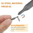thumbnail image 4 of Uxcell 5pcs PZ00 Pozi Screwdriver Bit 5/32" Hex Magnetic Cross Head S2 Steel, 4 of 6