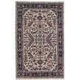 thumbnail image 2 of Rugsotic Carpets Eco-Friendly Handmade Knotted White Blue Oriental Area Rugs, 5'x8', Rectangle, Silk And Wool, Quick Dry, 2 of 13