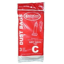 6 Royal Dirt Devil Type C Vacuum Bags, MVP Upright Vacuum Cleaners, 3-727075-001