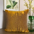 thumbnail image 5 of The HomeCentric Gold Pillow Cover Pack of 2 20x20 inch (50x50 cm) Velvet Pillow Cover Square Antique Gold Beaded Pillow Cover Pillow Gold Pillow Cover Pack of 2 20x20 inch (50x50 cm) Easter-Gold Spill, 5 of 10