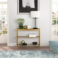 thumbnail image 5 of Evelyn&Zoe Alexis 36" Wide Rectangular Console Table, Brass, 5 of 9