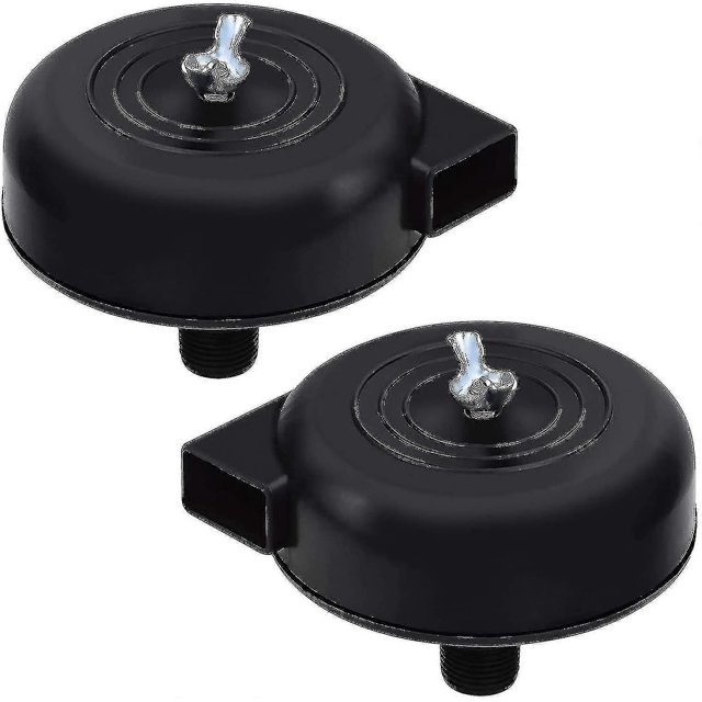 2 Pcs Compressor Filter, 16mm 3/8pt Male Thread Silent Compressor For Air Compressor (black) Banmo