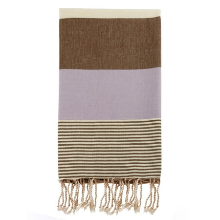 Swan Comfort 100% Organic Turkish Cotton Absorbent Beach & Bath Towel - Lilac - Brown