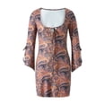thumbnail image 4 of Gupgi Femmes Bohème Robe Vintage Floral Bodycon Mini Robe Solaire, 4 of 9