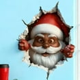 thumbnail image 6 of 3D Break-Through Wall Christmas Wall Stickers - Santa Claus & Christmas Tree Design, Festive Decorations for Holiday Parties, Store Showcases, Living Rooms & Home Interiors, 13.9*15.9in, Red, 6 of 9