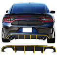 thumbnail image 2 of Ikon Motorsports Rear Diffuser w/ Yellow Tape Fits 15-23 Charger SRT Quad Exhaust PP, 2 of 9