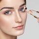 thumbnail image 5 of Kit de rizador de pestañas de metal, herramienta de maquillaje profesional con peine incorporado con 10 almohadillas de repuesto para obtener pestañas dramáticamente rizadas para mujeres y niñas, 5 of 5