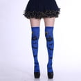 thumbnail image 2 of SAZBJOJN Thigh High Socks for Women Holiday Accessories Women's Halloween Over The Knee Socks Dress‑Up Stockings for Halloween Themed Party Night Event Blue One Size, 2 of 3