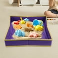 thumbnail image 6 of Portable Kids Sandbox Tray Sensory Play Mat Non Woven Fabric Tear Resistant for Children Classroom, 6 of 9