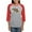 Heather/Red, variant on CafePress - Maryland MD Oval (W/Flag) Long Sleeve T Shirt - Womens Baseball Tee