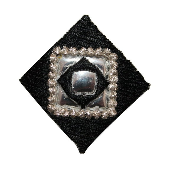 ID 8798 Black Reflective Diamond Patch Craft Square Embroidered Iron On Applique