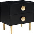 thumbnail image 1 of Meridian Furniture Zayne Table de Chevet Contemporaine en Métal Finition Noir Riche, 1 of 10