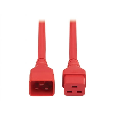 Eaton Tripp Lite Series Power Extension Cord, C20 to C19 - Heavy-Duty, 20A, 250V, 12 AWG, 2 ft. [0.6 m], Red (p036-002-ard)