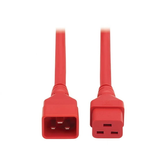 Eaton Tripp Lite Series Power Extension Cord, C20 to C19 - Heavy-Duty, 20A, 250V, 12 AWG, 2 ft. [0.6 m], Red (p036-002-ard)