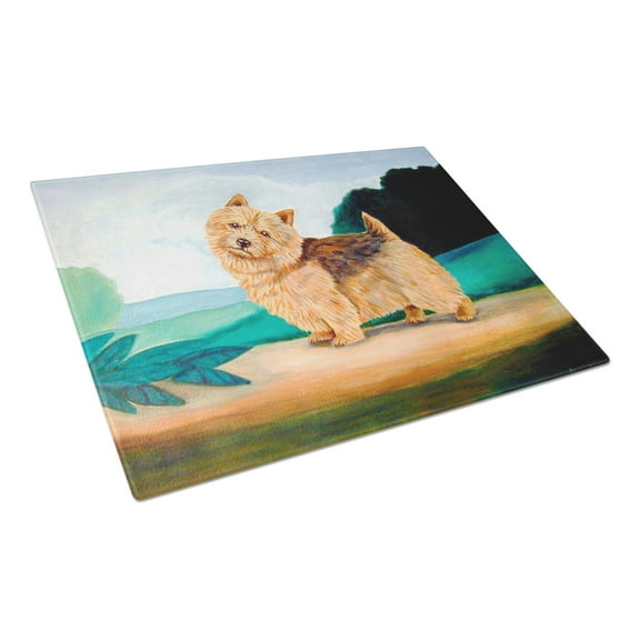 Caroline's Treasures Norwich Terrier Glass Cutting Board Large