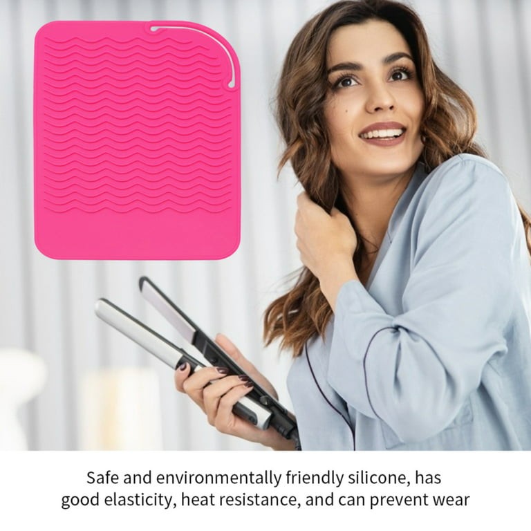 1pc Portable Heat Resistant Silicone Mat For Hair Straightener And Curling  Iron, Insulation Mat, Non-slip Hair Styling Tool For Travel
