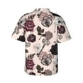 thumbnail image 3 of Goofa Retro Red Black Roses Hawaiian Shirt for Men, Unisex Summer Beach Casual Short Sleeve Button Down Shirts,Aloha Tropical Floral print shirt-Medium, 3 of 9