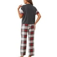 thumbnail image 6 of Blmnix Cute Pajama Sets for Women Loungewear Sleep Pants Short Sleeve Winter Clothing, 6 of 7