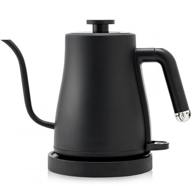 Electric Gooseneck Kettle Coffee Tea Kettle With 1500W Fast Heating Element Gooseneck Spout Anti Slip Base Stainless Steel Hot Water Boiler Heater Black mechanical model (220V) 1L