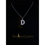 Diamond Celebrity'sWhite Bugutte Initial Alphabet'D' Sterling Silver Pendant 1.52ct Cubic Zirconia