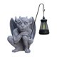thumbnail image 5 of Escultura de estatua de gárgola de jardín con luz solar, impermeable, lámpara de figura aterradora, adorno de iluminación para parterres de flores,, 5 of 8