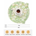 thumbnail image 6 of 13 Inch Round Placemats Set of 6, Spring Floral Non Slip Heat Insulation PP Table Mats, Watercolor Orchid Flowers Leaves Botanical Green Washable Place Mats for Kitchen Dining Party Table Decor, 6 of 7