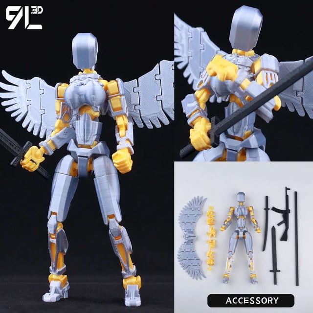 (Assembly Completed) T13 Action Figure Set,Dummy 13 Robot Action Figure, Lucky 13 Collectible Action Figure Articulated