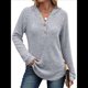 thumbnail image 3 of Camisetas de Larga para Mujer, Sudaderas con Capucha de Moda con Bolsillo de Canguro, Sudaderas de Otoño Gris L, 3 of 8