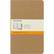 Moleskine Cahier Journal, Soft Cover, Large (5" x 8.25") Ruled/Lined, Kraft Brown, 80 Pages (Set of 3)