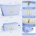 thumbnail image 4 of DAKIMOE Makeup Bag Cosmetic Bags Organizer Personalized Initial Travel Essentials Toiletry Bag for Birthday Christmas Girlfriend Teacher Valentines Day Gifts, 4 of 9