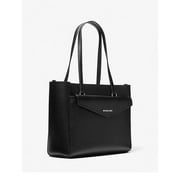 Michael Kors Maisie Large Pebbled Leather 3-In-1 Tote Bag Black Mk Signature