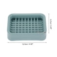 thumbnail image 4 of Unique Bargains 1 Pc Soap Dish Double Layer Grid Soap Holder for Bathroom Blue, 4 of 6