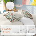 thumbnail image 2 of Christmas Plants Bedding Duvet Cover Set Twin Size 4 Pieces Winter Eucalyptus Leaves Bird Berry Linen Bedding Set with Zipper Closure, 1 Comforter Cover 68x86 Inches 1 Flat Sheet & 2 Pillow Cases, 2 of 7