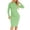 a-Green7222, variant on Women's Solid Color Long Sleeve Midi Dress Turtleneck Ribbed Ruched Slim Fit Dress Office Casual Daily Date Dress