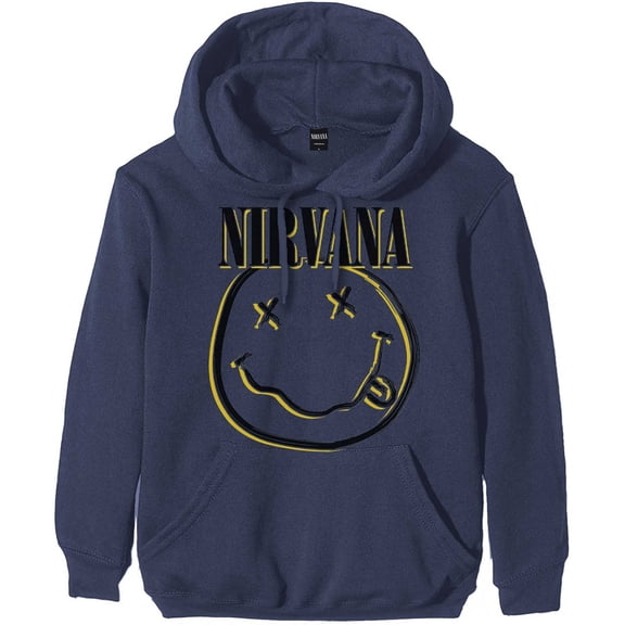 Nirvana Unisex Pullover Hoodie Sweatshirt Inverse Smiley (Small)