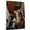 Akita, variant on Barbet Cute Dog Piano Stretched Canvas Size 8x12 – Retro Barbet Dog Batter in Action With Piano for Themed Living Room