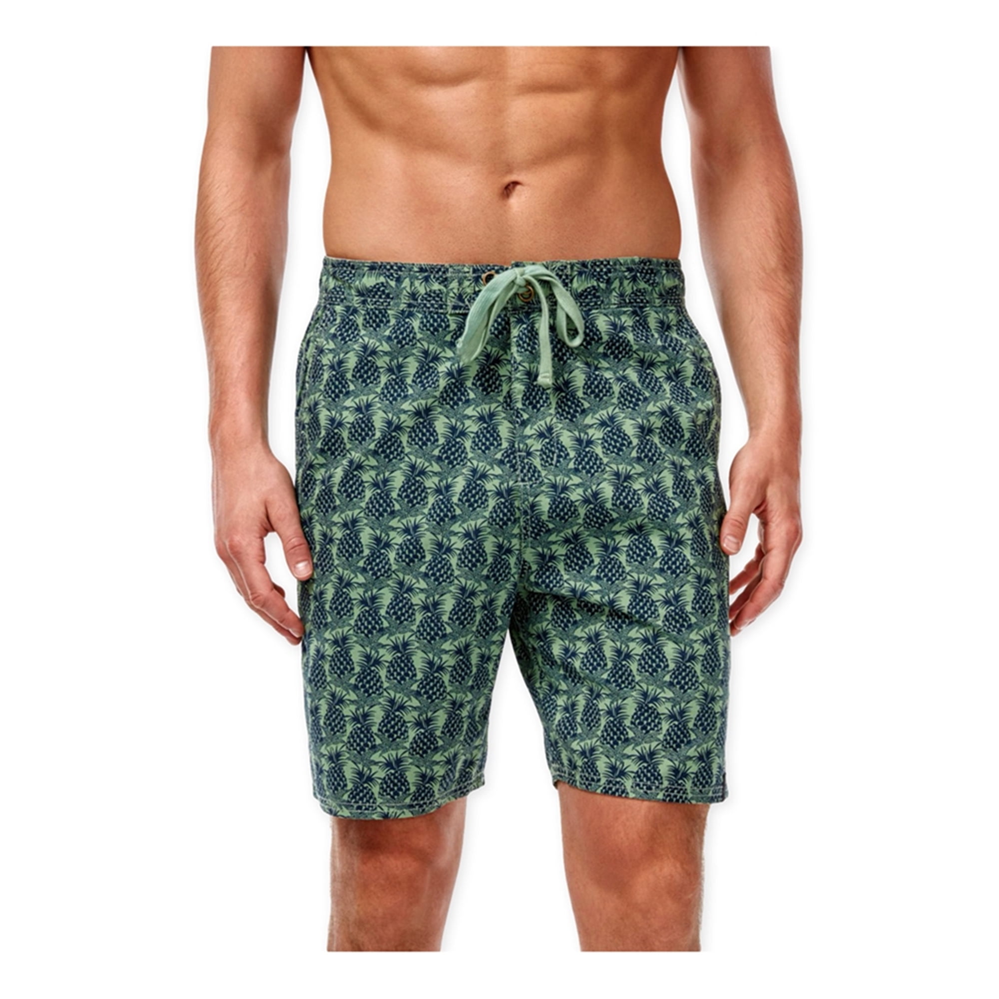 JECERY Mens Swim Trunks Vintage Chritmas Tree with Stripes Quick Dry Board Shorts with Drawstring and Pockets 