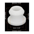 thumbnail image 2 of Uxcell 20Pcs Snap Rubber Grommet Plug Mount Dia 9mm ID 6.2mm Seal Anti-Scratch Electrical Box Cable Pipe White, 2 of 6