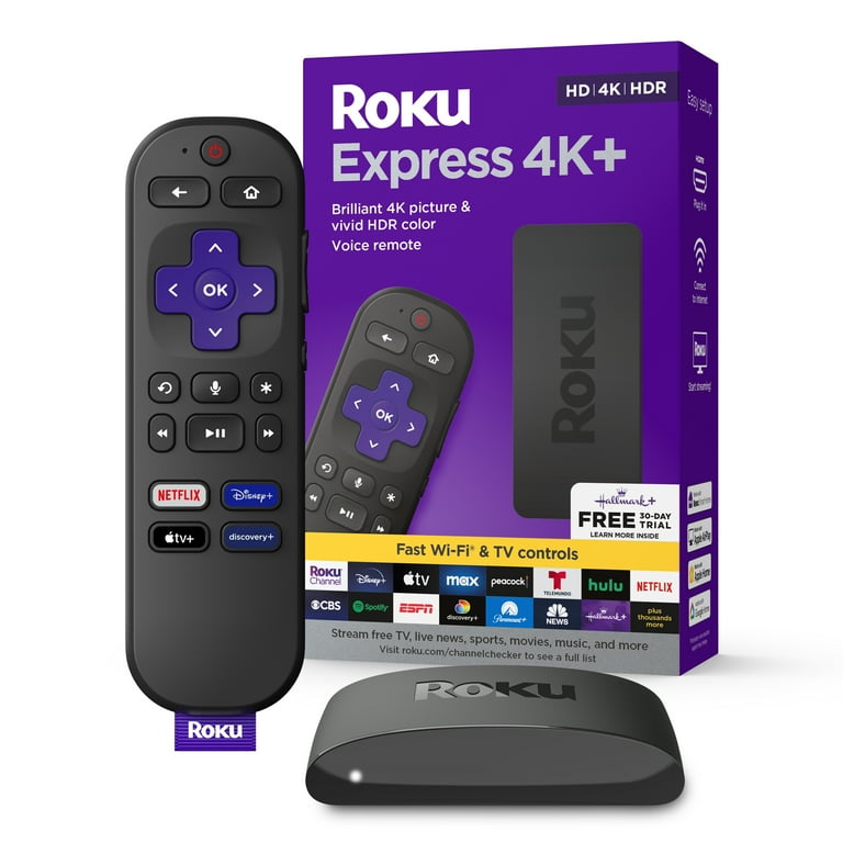 2 pack) Roku Express 4K+ | Streaming Player HD/4K/HDR with Roku