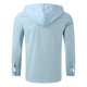 thumbnail image 4 of Camisas Vaqueras Para Hombre Camisa con capucha y botones informales simples de color sólido informal a la moda para hombre (Blue, XXL), 4 of 7