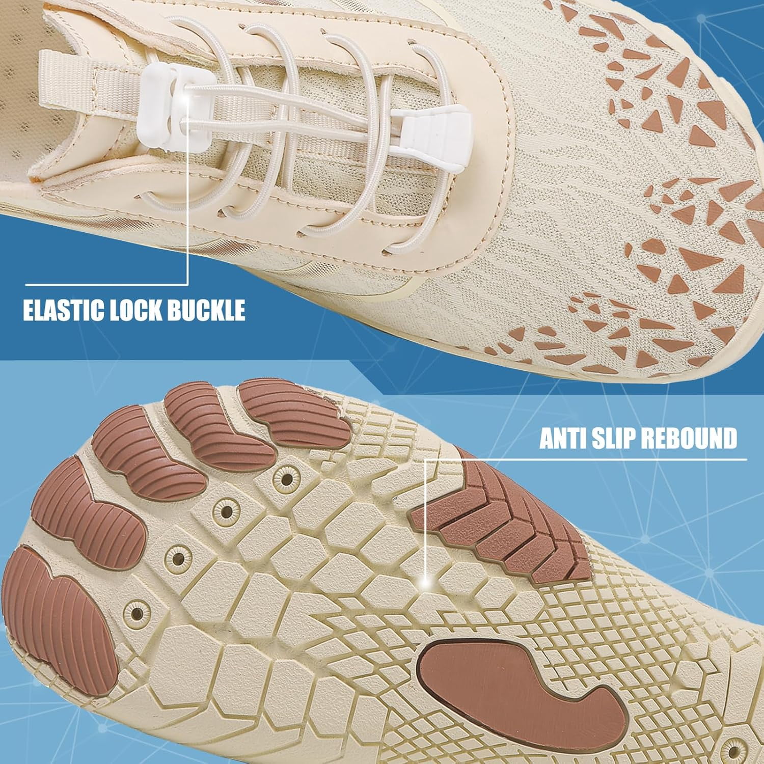 Hike Barefoot Shoes for Womens Men,Quick Dry Water Shoes,Beach Pool Aqua Swim Surf Hiking Walking Shoes,Non-Slip Athletic Footwear Wide Toe Water Shoes