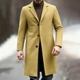 thumbnail image 4 of Xzbqbs Jackets for Men Casual Single Breasted Trench Coat Notched Lapel Long Peacoat Fashion Slim Fit Classic Winter Overcoat Jacket, 4 of 7