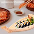 thumbnail image 2 of 42x17x7,5 cm cocina japonesa barcos de Sushi herramientas de Sushi platos surtidos de Sashimi simples hechos a mano de madera T, 2 of 5