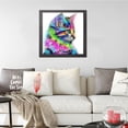 thumbnail image 3 of 12 * 12 inches/30 * 30cm DIY 5D Diamond Painting Kit Colorful Cat Pattern Resin Rhinestone Mosaic Embroidery Cross Stitch Craft Home Wall Decor, 3 of 8