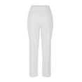 thumbnail image 5 of Jzuxvd Women's Cross High Waist Stretch Pocket Fashion Casual Pants Sweatpants White S, 5 of 6