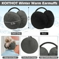thumbnail image 5 of KOITHOT 8 Pcs Winter Beanie Hat Neck Warmer Ear Muffs Gloves Set with Gift Box for Women Black and Dark Gray, 5 of 7
